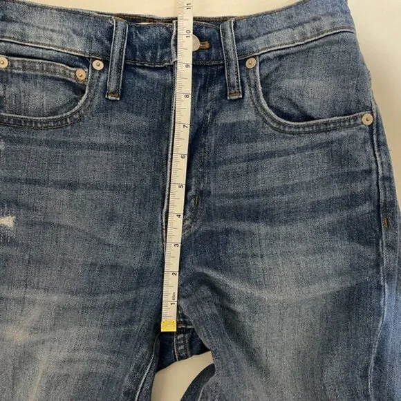 Madewell Size 24 The High Rise Slim Distressed Raw Hem Boyfriend Jeans N… - Picture 10 of 10